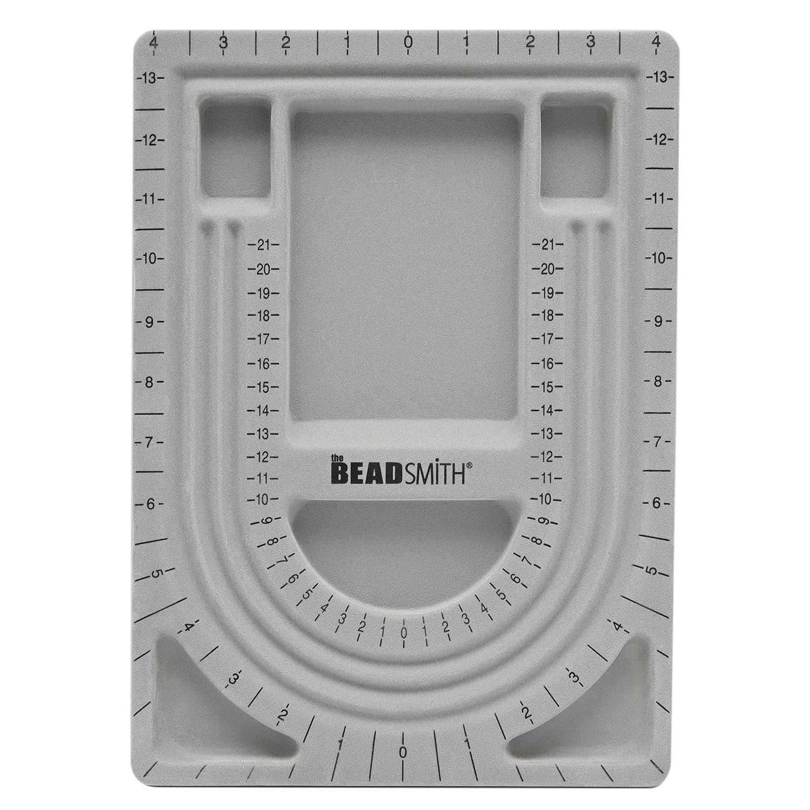 Beadsmith Bead Design Beading Board, 9 by 13-Inch, Grey Flock