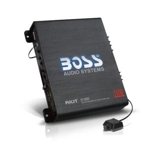 BOSS Audio Systems R1100M – 1100 Watt, Monoblock, Class A/B, MOSFET Amplifier With Remote Subwoofer Level Control