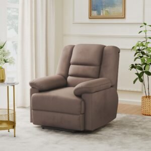 Amazon Brand – Solimo Musca 1 Seater Fabric Recliner (Brown)