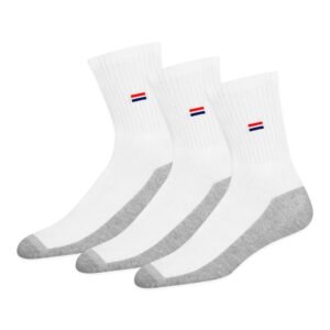 NAVYSPORT Men’s Crew Length Cushion Cotton Socks (Pack of 3) (Free Size)