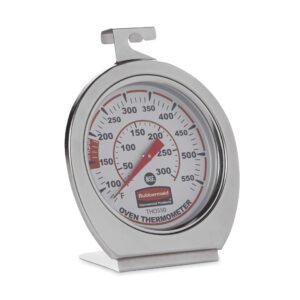Rubbermaid Commercial Products Stainless Steel Instant Read Oven/Grill/Smoker Monitoring Thermometer (Metallic)