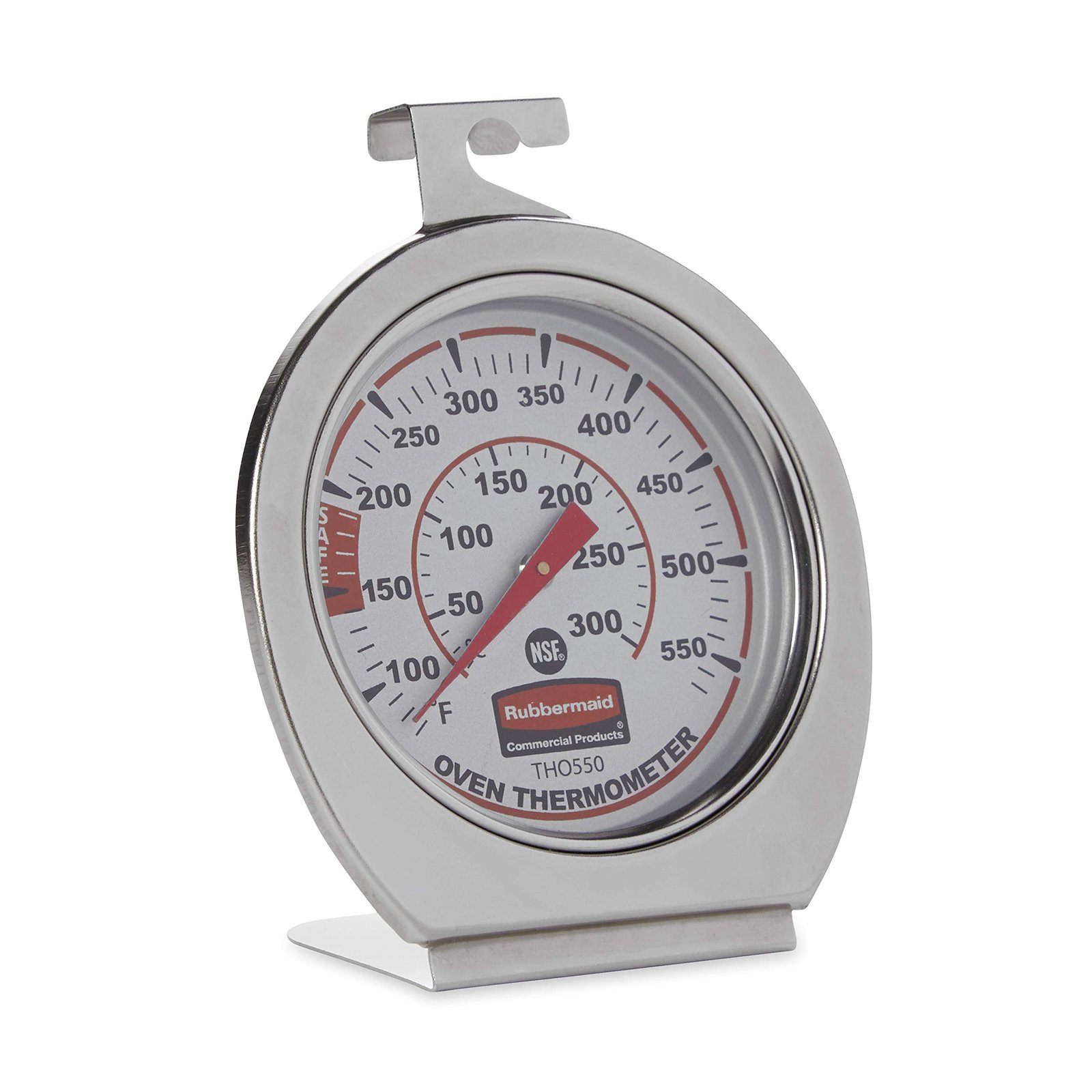 Rubbermaid Commercial Products Stainless Steel Instant Read Oven/Grill/Smoker Monitoring Thermometer (Metallic)