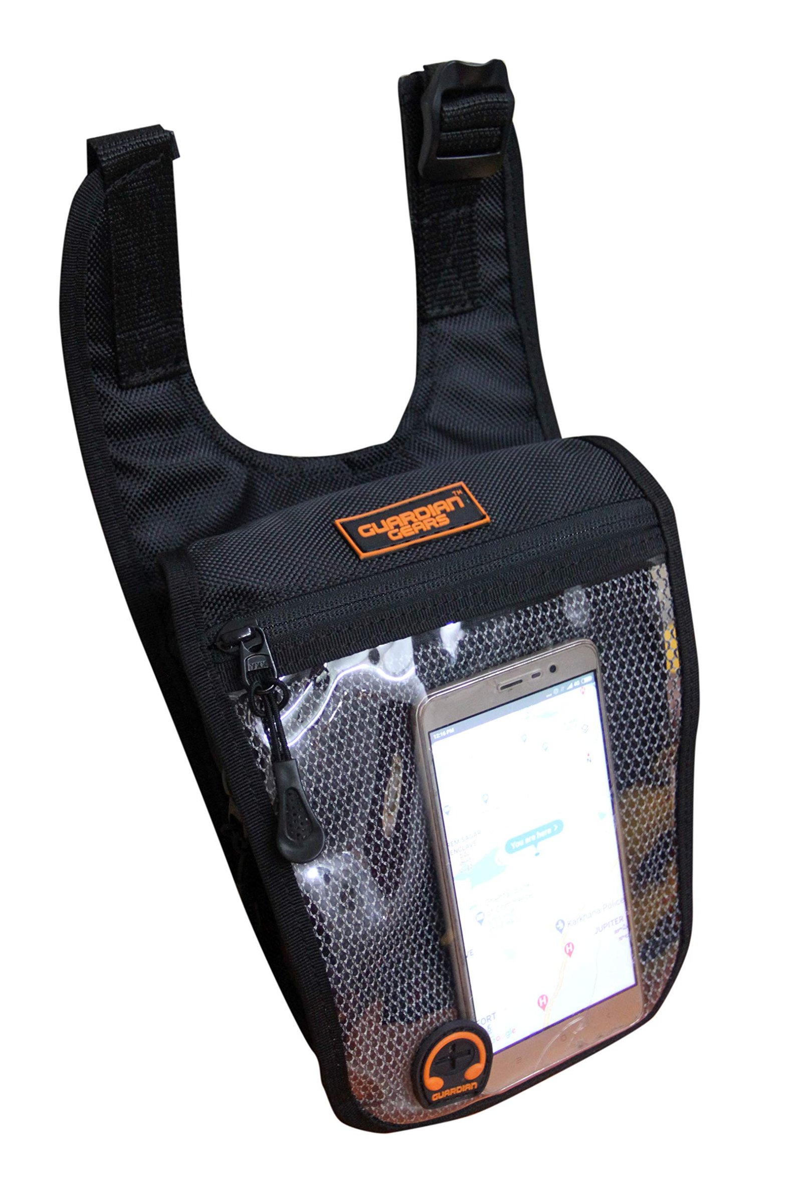 GUARDIANGEARS Wolverine Universal (Not-Magnetic) Tank Bag/Pouch with Water Proof Cover from All Motorcycles with Fuel Cap in the Center from 100CC to 1000CC