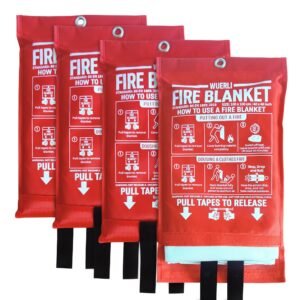 Fire Blanket for Home and Kitchen,40″ x 40″,4 Pack,Emergency Fire Blanket