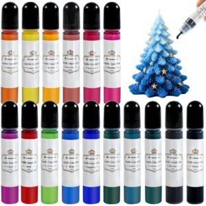 Candle Dye – 16 Popular Colors Candle Making Liquid Dye for Candle Making – Candle Color Dye for Candle Making, Safe and Natural ï¼Ë†16 Bottleï¼â€°by YRYM HT