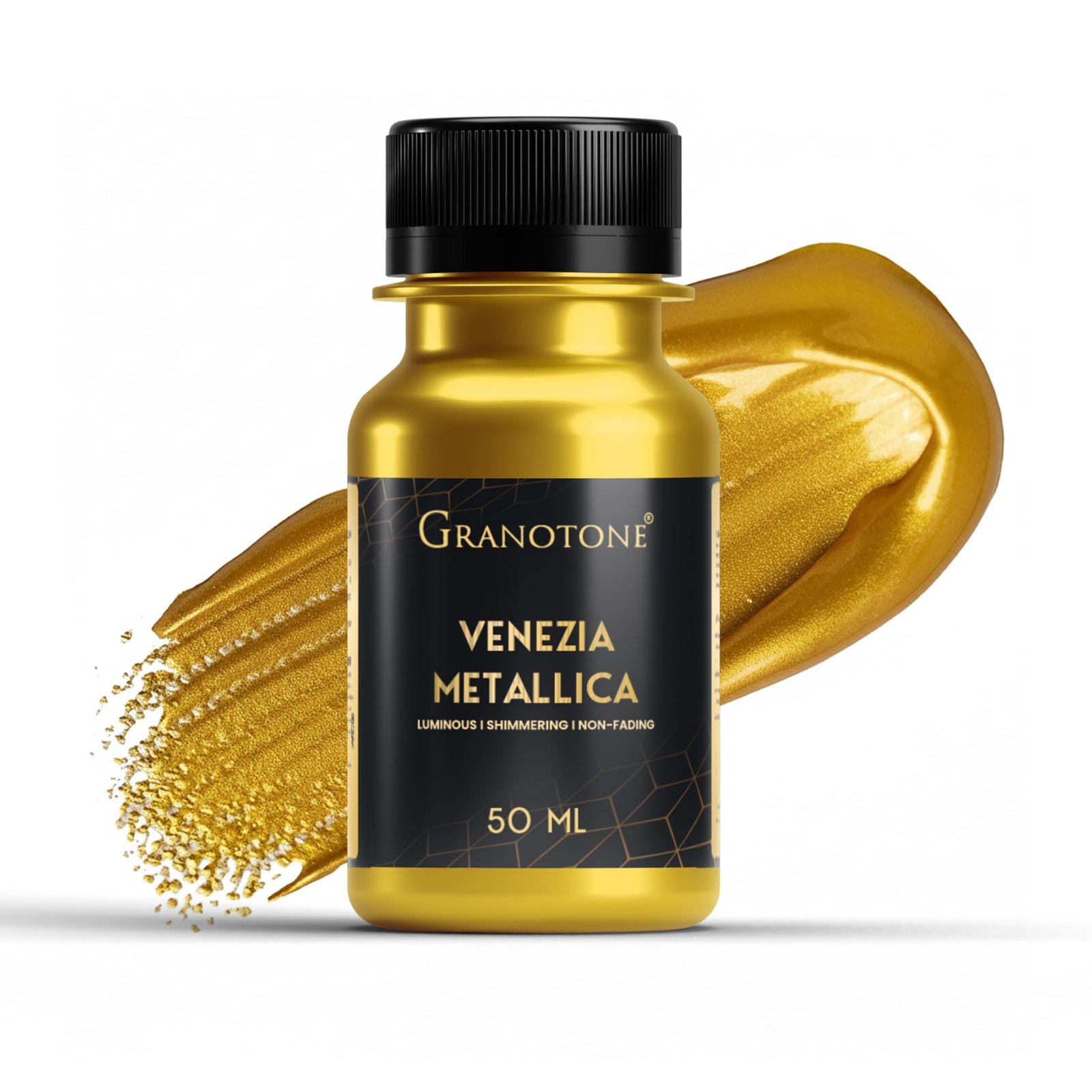 GRANOTONE Venezia Metallic Acrylic Paint Gold 50ml Extra Sheen