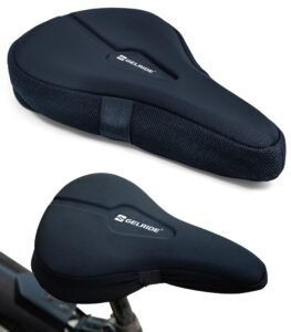 Classic Gel Bicycle Saddle Seat Cushion Cover for Indoor Outdoor Cycling, Exercise Cycle – Soft and Washable, 100% Gel Material, Made in India (Classic)