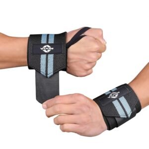 Nivia Wrist Support With Thumb Loop for Men & Women, Wrist Support For Gym Workout & Fitness, Workout Accessories (1 Pair, Black/Grey)