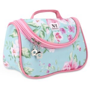 NFI essentials Makeup Pouch Floral Print Cosmetic Pouch Vanity Case Jewellery Pouch Stationery Pencil Case Travel Organiser Travel Pouch Bridal Gift