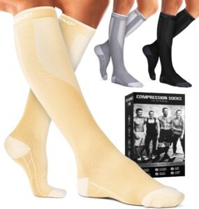 Copper Compression Socks Women & Men Circulation(6 pairs) – Best for Running, Nursing, Hiking, Recovery & Flight Socks