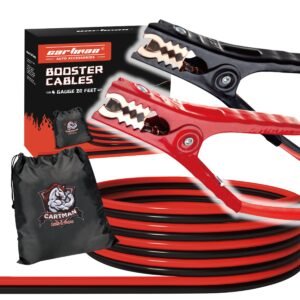 Cartman Booster Cable 4 Gauge x 20Ft in Carry Bag UL Listed (4AWG x 20Ft)