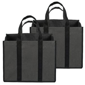 Storite Pack of 2 Grocery Canvas Bag for Daily Use (40x21x32 Cm)