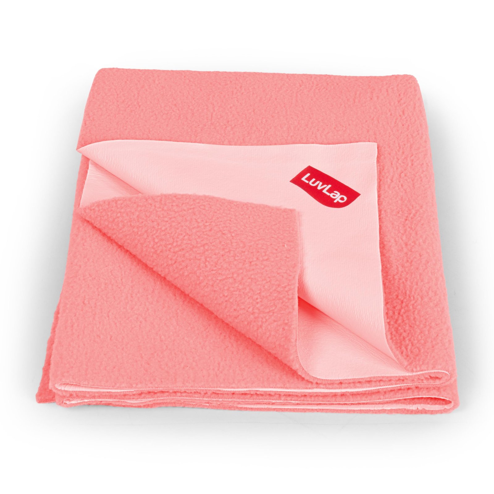 LuvLap Instadry Waterproof Baby Dry Sheet, Extra Large Size 140×200 cm, Extra Absorbent Quick Dry Sheet for New Born,Toddler, Anti-Piling Fleece for Baby, Bed Protector, Pack of 1, Salmon Rose