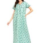 AV2 Women Printed Cotton Nightwear Nighty Maxi