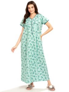 AV2 Women Printed Cotton Nightwear Nighty Maxi