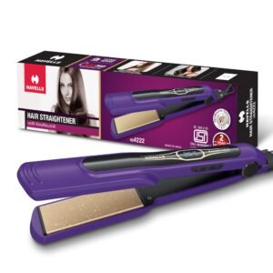 Havells Wide Hair Straightener|KeraNourish| 5 Adjustable Temperature Settings| Digital Display|For All Hair Types|Worldwide Voltage|HS4222