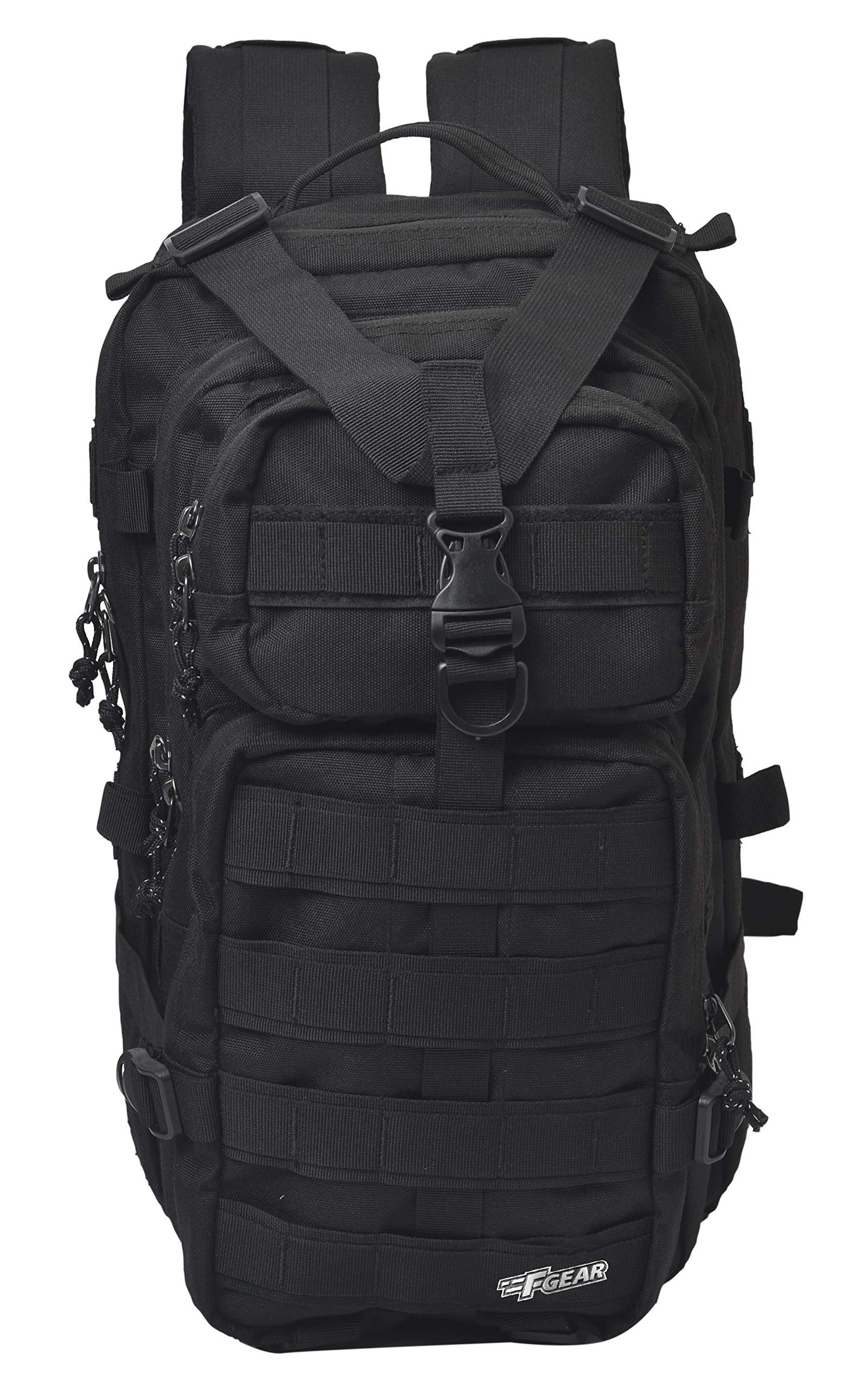 F Gear Tactical 29L Medium Trekking Backpack with Multiple Pockets|Army Camo Molle Rucksack Bag for Men Women Boys|Water resistant Light Weight|Hiking Daypack Weekender Camping Bags