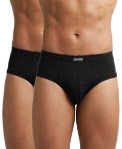 Jockey 1009 Men’s Super Combed Cotton Rib Solid Brief with Stay Fresh Properties (Pack of 2)