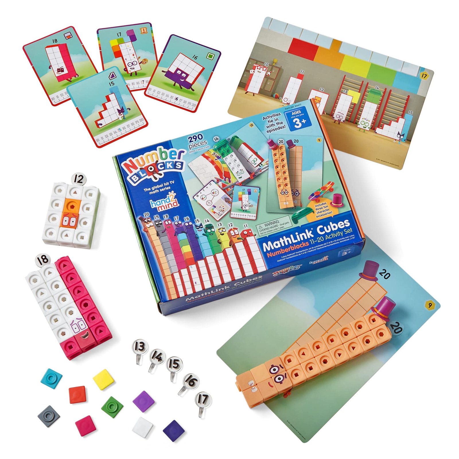 Numberblocks MathLink Cubes 11-20 Activity Set, 30 Numberblocks Activities Linked to TV Episodes