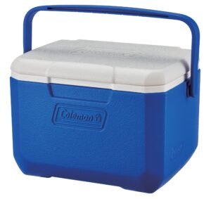 COLEMAN 5 QT Ice Box (4.7 Liter) With Storage Capacity – 6 Cans And Ice Retention – 1 day /BPA Free Material ( Blue )