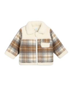 miniklub Baby Boys Collared Full Sleeves Woven Blended Cotton Jacket, Pack of 1 (Multicolor)