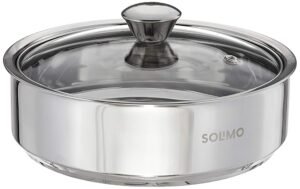 Solimo Stainless Steel Insulated Solid Roti Server, 1.2 L, Silver