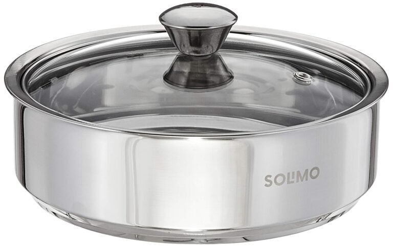Solimo Stainless Steel Insulated Solid Roti Server, 1.2 L, Silver