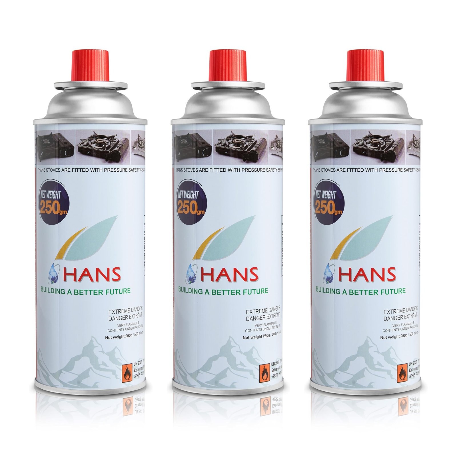 Hans Butane Gas Canister Pack of 3