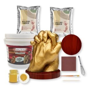 Mold Your Memories hand casting kit, anniversary gift, couple casting kit with molding and casting powder Gift for husband and wife,wedding gift (Couple casting).