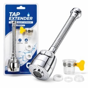 Amazon Basics Flexible Tap Extension for Kitchen Sink with Universal Connector | 2 Flow Modes | Faucet Extender with Water Tap Aerator | Up to 50% Water Saving | Flexible Flexi Neck