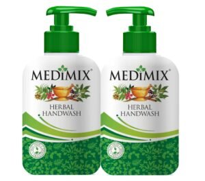 Medimix Herbal Liquid Handwash 250ml Bottle (1 + 1 Combo Pack) | Ideal for Germ Protection, Soft & Moisturized Hands | Harsh Chemical-Free | Enriched with 18 Exotic Herbs