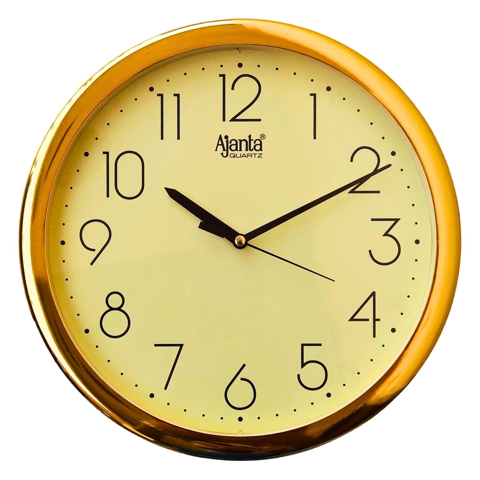 Ajanta Plastic Abstract Quartz Analog Wall Clock – Model No.957 (260Mm X 260Mm X 33Mm, Ivory )