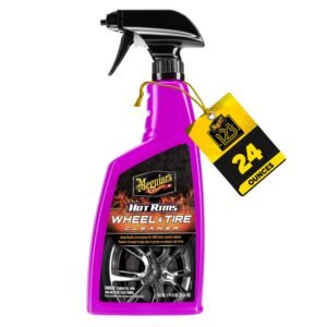 Meguiar’s Hot Rims All Wheel & Tire car Cleaner Spray, Xtreme Cling Foam,vigorously clings to Vertical Surfaces, dissolves Break dust & Grime .Leaves Rims with Brilliant Shine,(709 Ml)