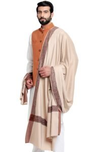 Weavers Villa Men’s Woven Border Woollen Lohi/Shawl [50″ X 100″]