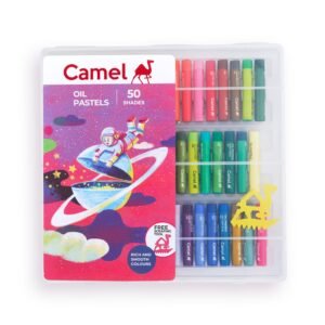 Camel Oil Pastel with Reusable Plastic Box – 50 Shades,Multicolor