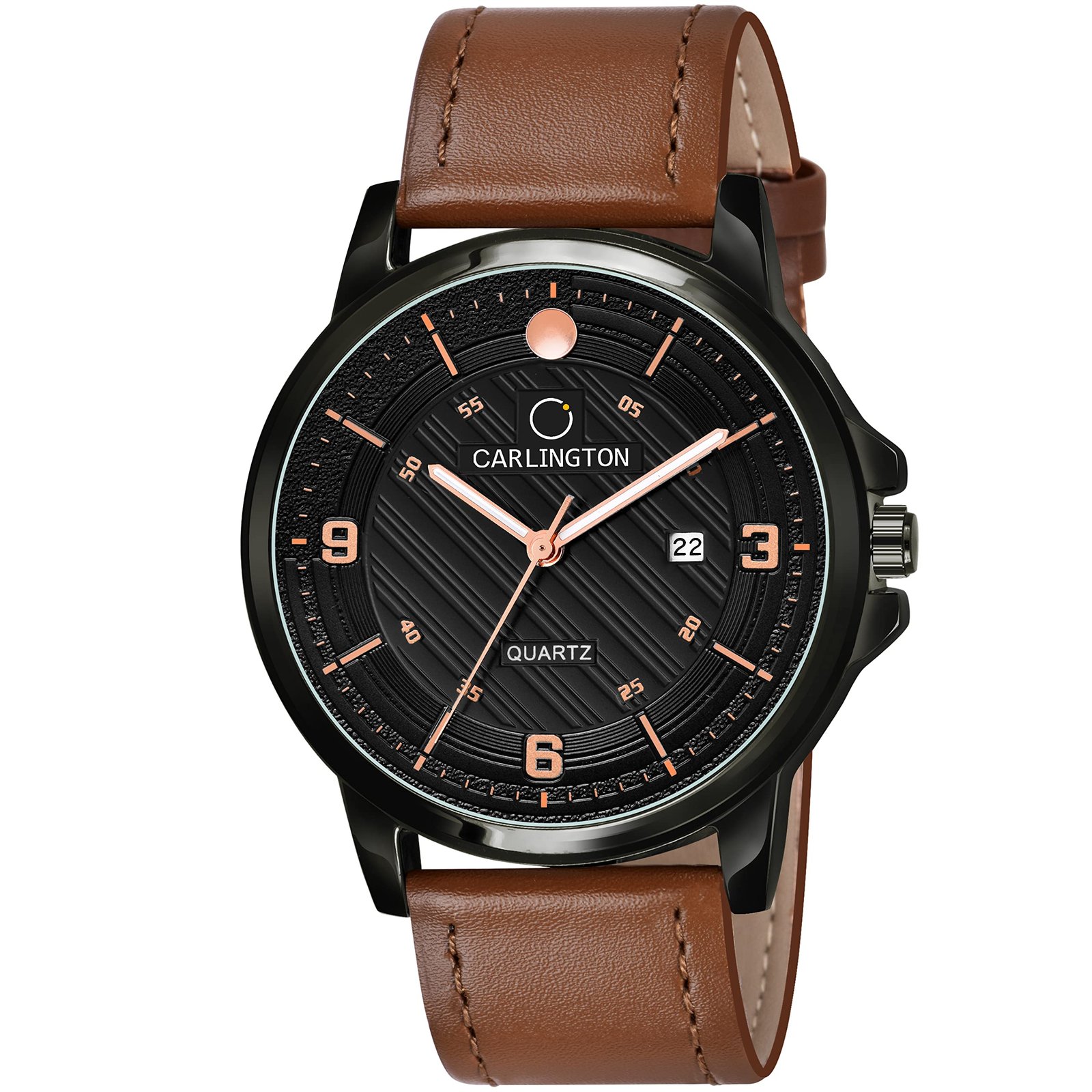 Carlington Analog Watches for Men with Leather Strap – CT 1050