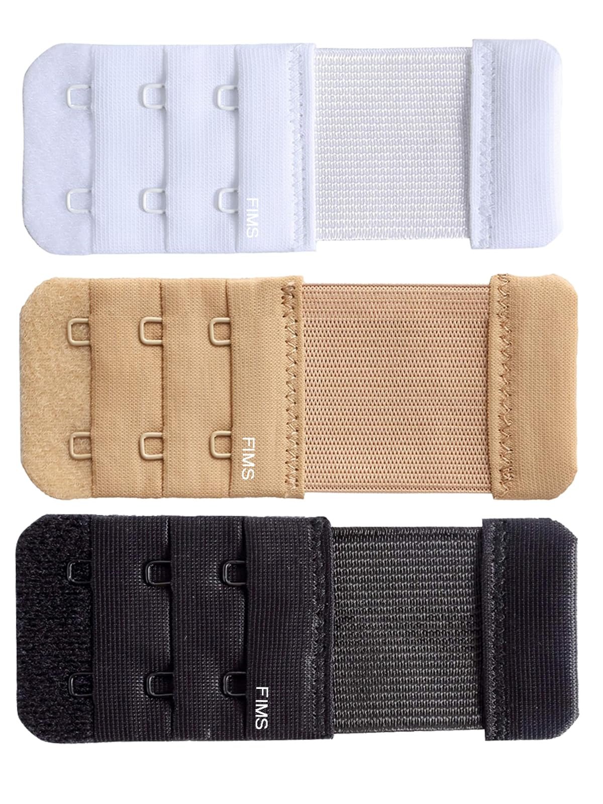 FIMS – Fashion is my style Bra Hook Extender-2 Hook-3 Eye(Extra Elastic)Save Your Bra Band Length-Bra Extensions-Bra Extender Hook-Bra Hook And Eye Bra Combo For Women