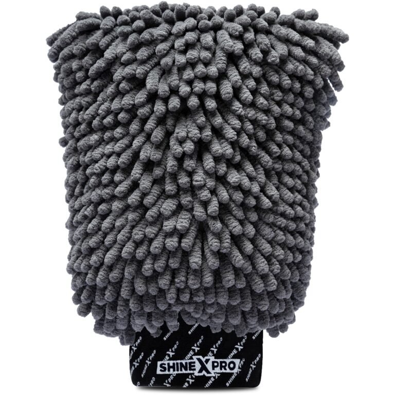 ShineXPro Chenille Microfiber Wash Mitt – Ultra Soft, Extra Plush, Dual Sided, Scratch Free and Super Absorbent Car Duster Gloves – Premium Car and Bike Washing Accessories