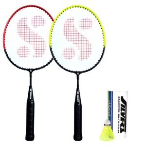 Silver’s Junior Pedal Combo-5 (2 Badminton Rackets, 3 Plastic Shuttlecock)