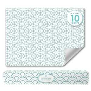 Fresh Linen Scented Drawer Liners for Dresser Drawers (10 Large Sheets, 19.7″ x 14.4″) – Non Adhesive Drawer Paper Liner for Bedroom Dresser & Closet Shelves by Linda’s Essentials