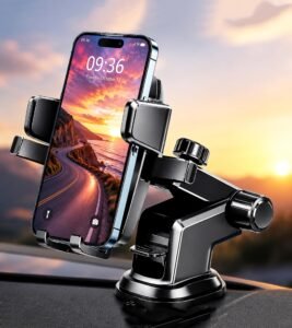 CIRYCASE Car Phone Holder, [Ultra Powerful Suction] Universal Dashboard Phone Holder for Cars, Hands-Free & Case Friendly (Cradle Car Dashboard 002)
