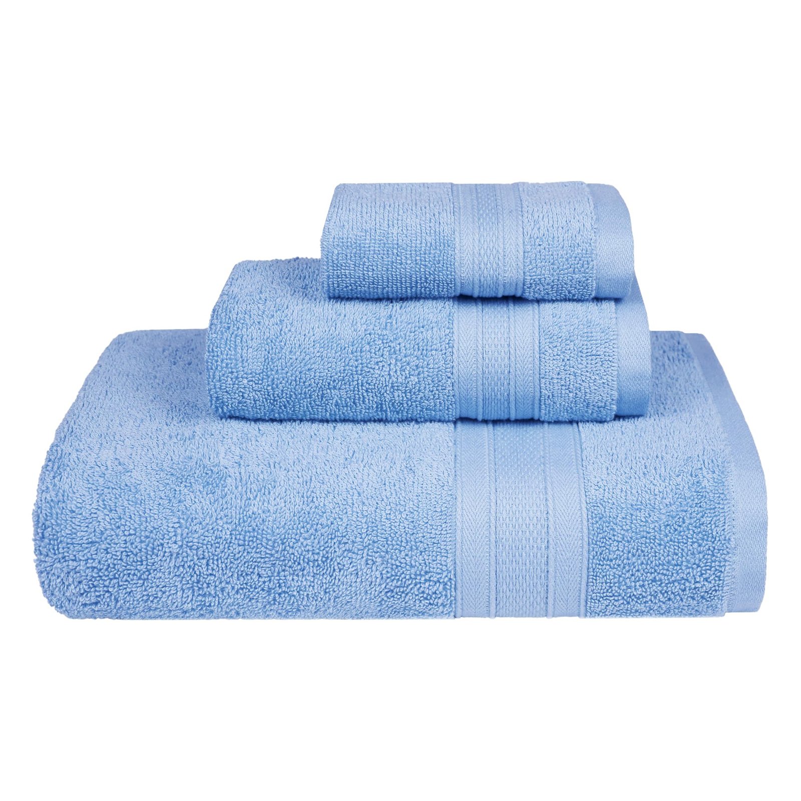 Trident Soft Comfort Air Rich Towels for Bath, 100% Cotton Towel, Super Soft, Highly Absorbent, 3 Pieces Towel Set, 500 GSM – Allure