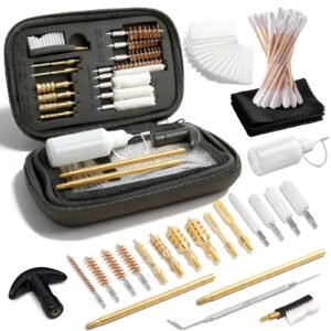 FQQF klola Universal Handgun Cleaning Kit 25 in 1 Gun Cleaning Kit for .22 .357/.38/9mm .40 .45 Caliber Gun Brush Tools Gun Accessories Great Gifts for Men Women Husband Boyfriend