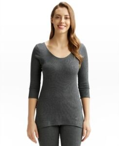 Jockey Women’s Super Combed Cotton Rich Three Quarter Sleeve Thermal Top with StayWarm Technology
