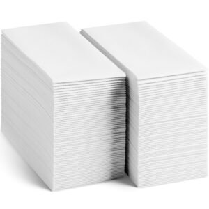 50 Pack Disposable Hand Towels for Bathroom, Linen-Feel Guest Towels