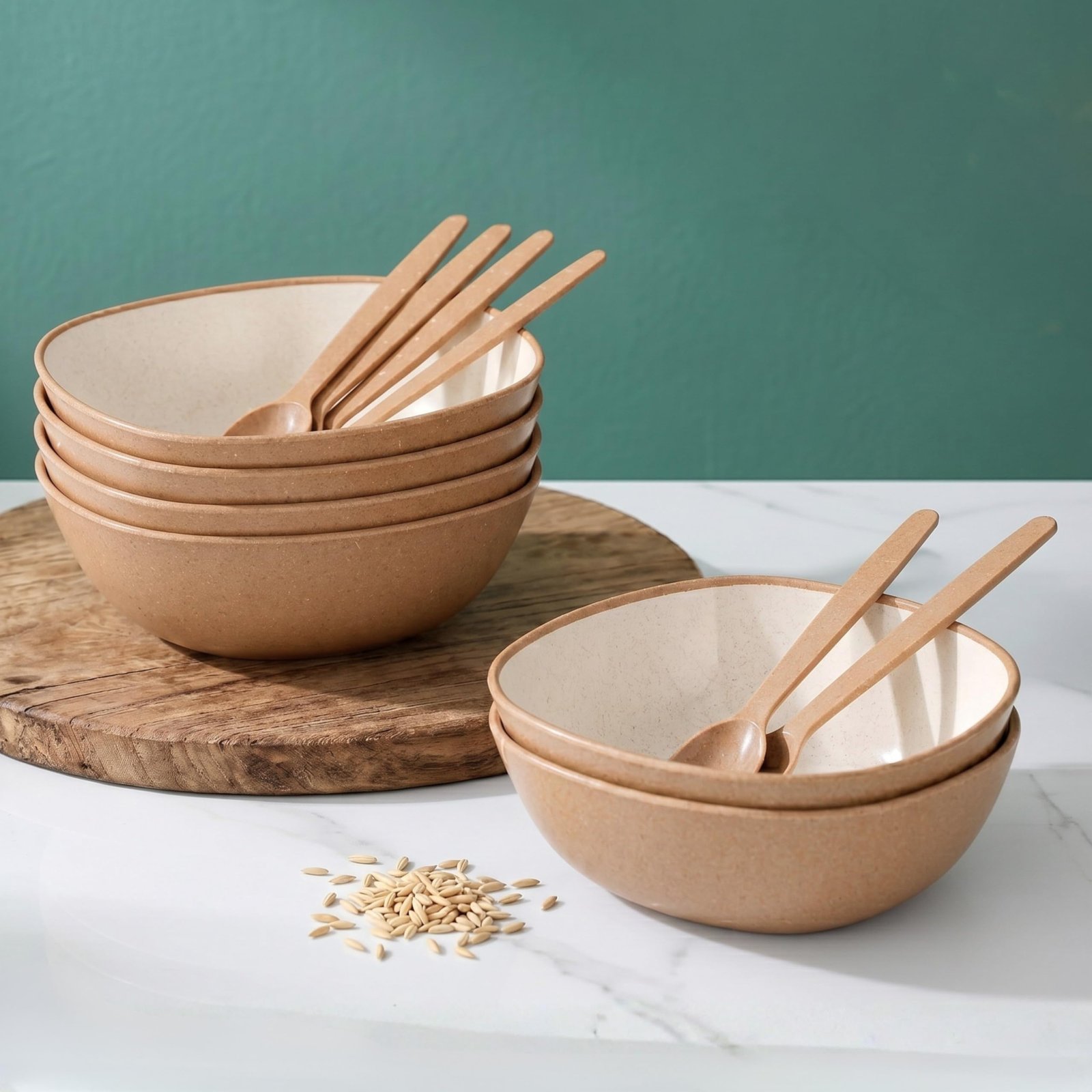 Earth-Friendly Multipurpose Bowls for Kitchen, 600 ml |Made with Rice Husk