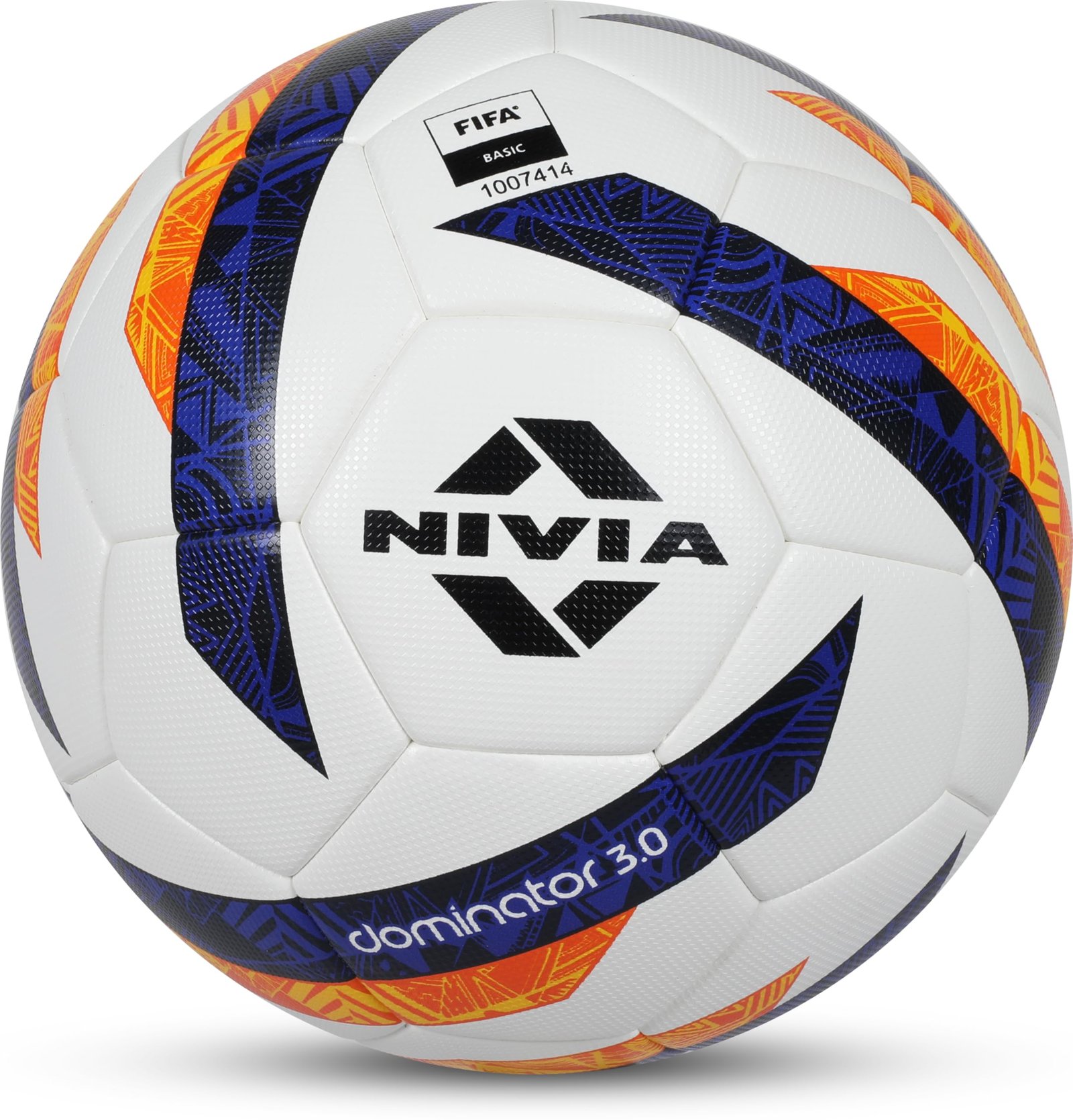 Nivia Dominator 3.0 Football, Match Ball, 32 Panels, Durable & Soft PU Leather, Butyl Fabric Wounded Bladder, FIFA Basic, to Play on Both Natural and Artificial Grass (Size – 5, Multicolor)