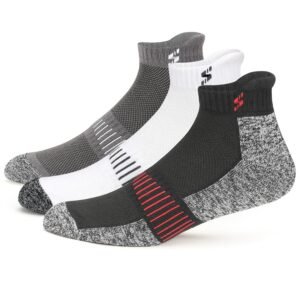 Supersox Ankle Length Socks for Man | Combed Cotton | Durable & Breathable | Anti-Odor & Antibacterial | Multicolour | Free Size | Pack of 3
