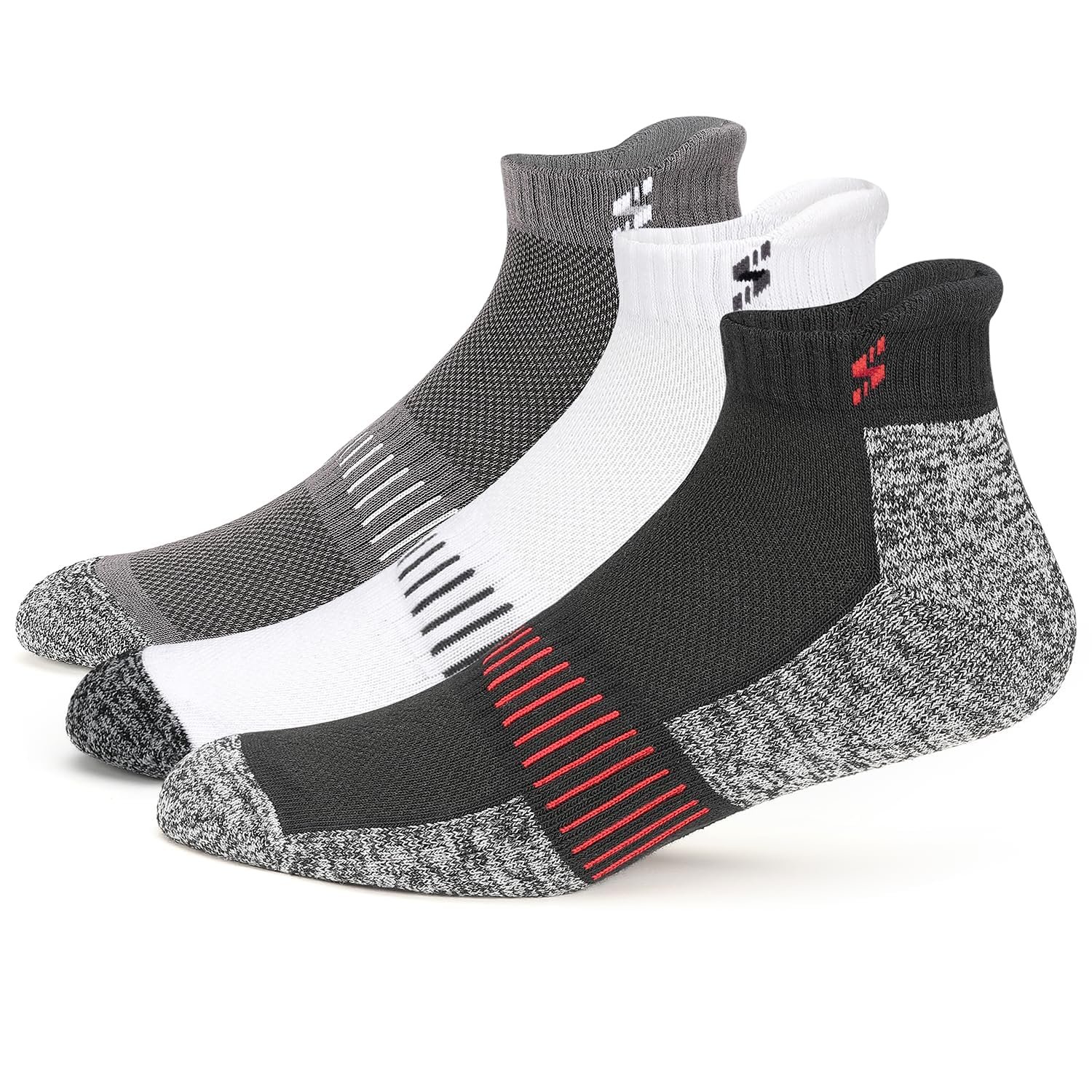 Supersox Ankle Length Socks for Man | Combed Cotton | Durable & Breathable | Anti-Odor & Antibacterial | Multicolour | Free Size | Pack of 3