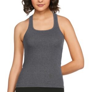 Van Heusen Womens Racerback 100% Cotton Slim Fit Tank Top|Super Combed Cotton|Breathable Fabric|Anti-Bacterial Tech|Keeps You Fresh|Sweat Absorbent|Everyday Comfort|Available in Pack of 1 & 2
